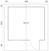 Tene Gartenhaus LUGO 70mm