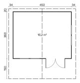 Tene Gartenhaus OSLO 70mm