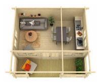 Tene Gartenhaus RICHARD 70mm