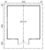 Tene Gartenhaus SAUERLAND B 70mm