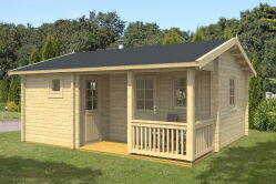 Tene Saunahaus Außensauna SAUNA TOMMI (mit Liege) 70mm ohne Boden
