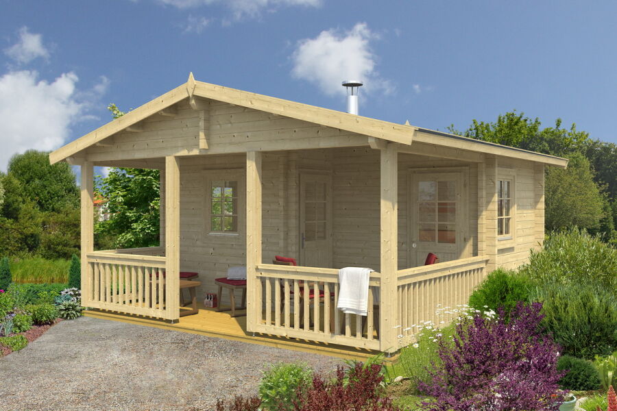 Tene Saunahaus Außensauna SAUNA OTTO (mit Liege) 70mm