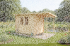 Tene Gartenhaus GLORIA A 28mm  + Schleppdach inkl. 18mm Boden