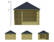 Tuindeco Pavillon MITCH IMPRÄGNIERT 350 x 350