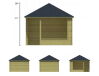 Tuindeco Pavillon MITCH IMPRÄGNIERT 350 x 350