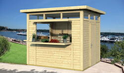 Tuindeco Marktstand Kiosk CLAUS 19 mm - NATURBELASSENE...