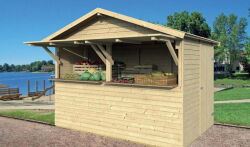 Tuindeco Marktstand Kiosk RUDOLPH 16 mm - NATURBELASSENE...