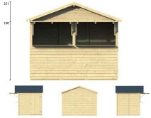 Tuindeco Marktstand Kiosk RUDOLPH 16 mm - NATURBELASSENE...