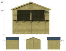 Tuindeco Marktstand Kiosk SANTA 16 mm imprägniert +...