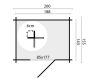Tuindeco Gartenhaus Blockhütte IRINA 200 x 155 / 19mm