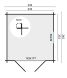 Tuindeco Gartenhaus Blockhütte VALERY 245 x 245 / 19mm