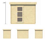 Tuindeco Gartenhaus Blockhütte NOVALIE (mit Boden)...
