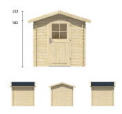 Tuindeco Gartenhaus Blockhütte RICHARD 200 x 200 / 28mm