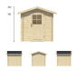 Tuindeco Gartenhaus Blockhütte RICHARD 200 x 200 / 28mm