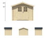 Tuindeco Gartenhaus Blockhütte ROBERT 260 x 200 / 28mm