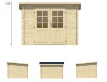 Tuindeco Gartenhaus Blockhütte MILA 290 x 260 / 28mm