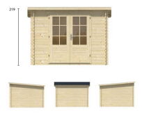 Tuindeco Gartenhaus Blockhütte JÖRGEN 290 x 290...