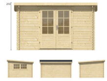 Tuindeco Gartenhaus Blockhütte LOYA 380 x 300 / 28mm