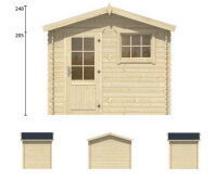 Tuindeco Gartenhaus Blockhütte STEN 295 x 200 / 28mm