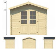 Tuindeco Gartenhaus Blockhütte ANJA 295 x 200 / 28mm