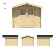 Tuindeco Gartenhaus Blockhütte GITTE 260 x 260 / 28mm