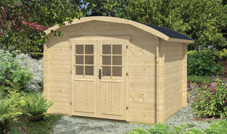 Tuindeco Gartenhaus Blockhütte KLAIR 300 x 240 / 28mm natur