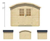 Tuindeco Gartenhaus Blockhütte KLAIR 300 x 240 / 28mm