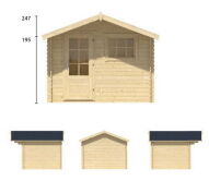 Tuindeco Gartenhaus Blockhütte BJÖRN 300 x 260...