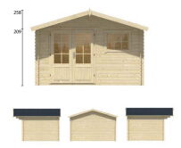 Tuindeco Gartenhaus Blockhütte INGMAR 380 x 290 / 28mm