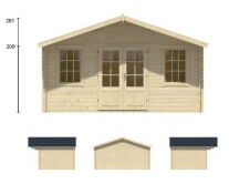 Tuindeco Gartenhaus Blockhütte SKYLER 500 x 320 / 28mm