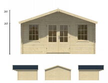 Tuindeco Gartenhaus Blockhütte VIGGO 500 x 400 / 28mm