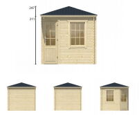 Tuindeco Gartenhaus Blockhütte JOS 250 x 250 / 28mm