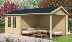 Tuindeco Gartenhaus Blockhütte OVE 590 x 300 / 28mm