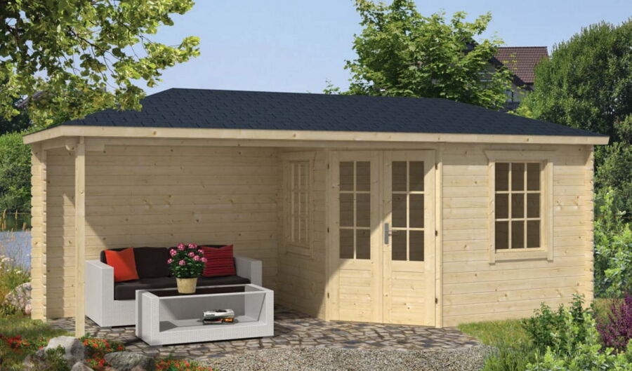 Tuindeco Gartenhaus Blockhütte NIKLAS 575 x 250 / 28mm