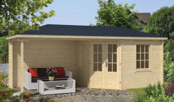 Tuindeco Gartenhaus Blockhütte NIKLAS 575 x 250 / 28mm natur