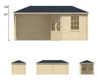 Tuindeco Gartenhaus Blockhütte NIKLAS 575 x 250 / 28mm