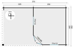 Tuindeco Gartenhaus Blockhütte NIKLAS 575 x 250 / 28mm