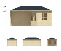Tuindeco Gartenhaus Blockhütte MARKKU 575 x 300 / 28mm