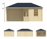 Tuindeco Gartenhaus Blockhütte CHRISTOFFER 575 x 350...