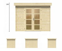 Tuindeco Gartenhaus Blockhütte MINIMODERN 300 x 200 / 28mm