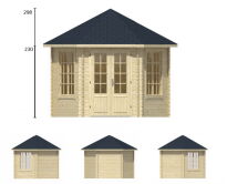 Tuindeco Gartenhaus Blockhütte NORA 316 x 354 / 34mm