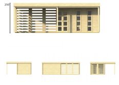 Tuindeco Gartenhaus Blockhütte OLETHA 510 x 785 / 40mm