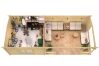 Tuindeco Gartenhaus Blockhütte / offene Scheune MOKKA 900 x 400 / 40mm