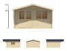 Tuindeco Gartenhaus Blockhütte INGE 420 x 420 / 44mm