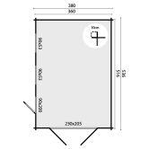 Tuindeco Garage Garage MARKETTA 380 x 536 / 45mm