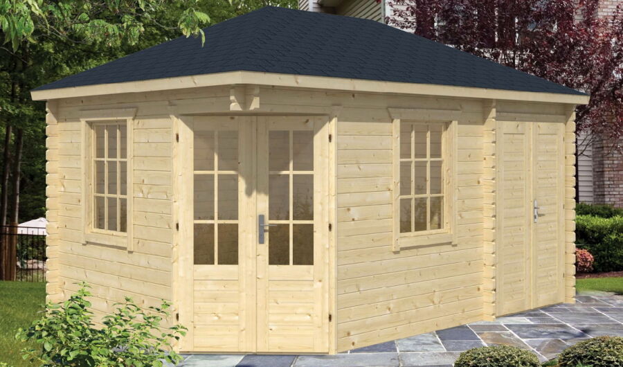 Tuindeco Gartenhaus Blockhütte AGNES 300 x 440 / 44mm