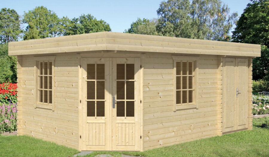 Tuindeco Gartenhaus Blockhütte HELGE 350 x 500 / 44mm