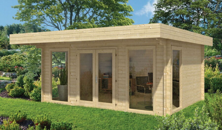 Tuindeco Gartenhaus Blockhütte YORICK 500 x 380 / 44mm