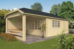 Tuindeco Gartenhaus Blockhütte SIBELLA 420 x 850 / 44mm
