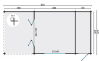 Tuindeco Gartenhaus Blockhütte SIBELLA 420 x 850 / 44mm